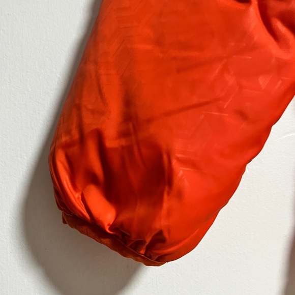 Adidas Orange Puffer Jacket Men’s Medium Retro Winter - Picture 5 of 10